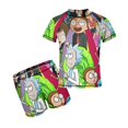 thumbnail image 1 of Rick And Morty Boys 2-Piece Swimsuit Set, Short Sleeve Rash Guard & Swim Trunks, 1 of 7