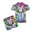 thumbnail image 1 of Rick And Morty Boys 2-Piece Swimsuit Set, Short Sleeve Rash Guard & Swim Trunks, 1 of 7