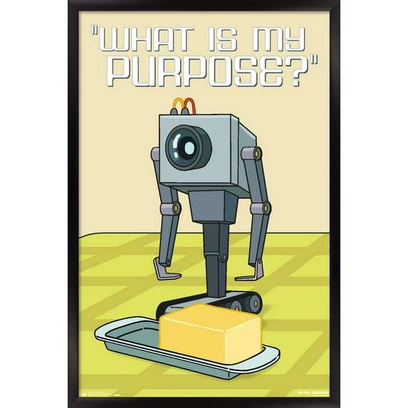 Rick And Morty - Butter Bot Wall Poster, 14.725" x 22.375", Framed