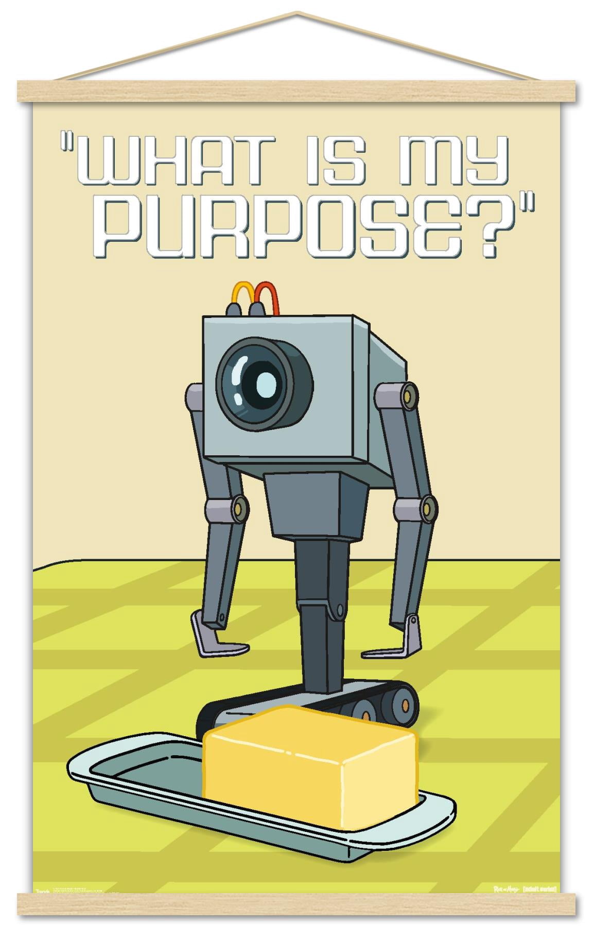 Rick And Morty - Butter Bot Wall Poster with Wooden Magnetic Frame, 22.375" x 34"