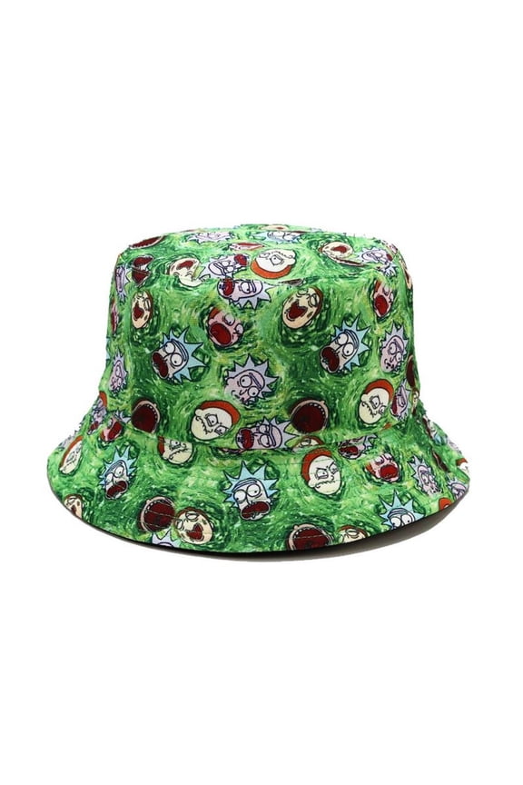 Rick And Morty Character Faces All Over Print Adult Size Bucket Hat
