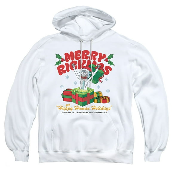 Rick And Morty Christmas Merry Rickmas Presents Unisex Adult Pull-Over Hoodie