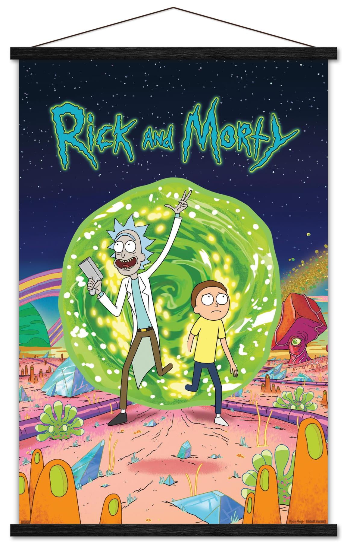 Rick And Morty - Cover Wall Poster with Magnetic Frame, 22.375" x 34"