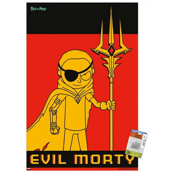 Rick And Morty - EVil Morty Wall Poster with Pushpins, 22.375" x 34"