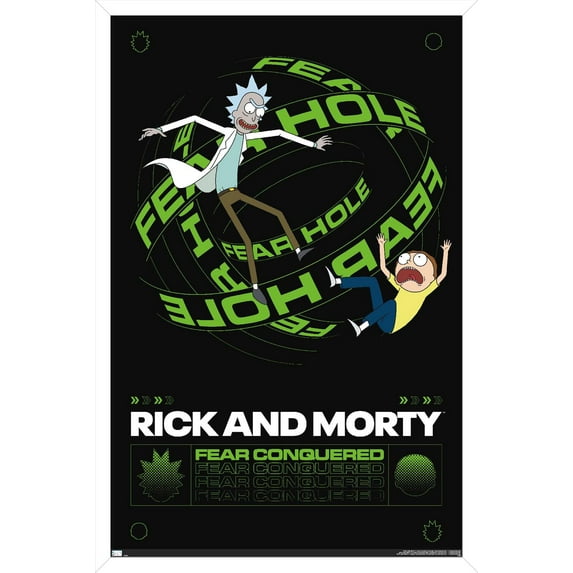 Rick And Morty - Fear Hole Wall Poster, 22.375" x 34" Framed