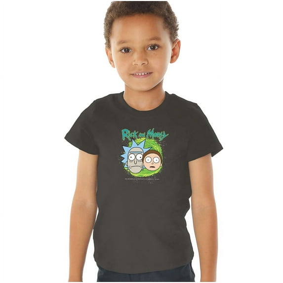 Rick And Morty Floating Heads Kids T Shirt (3) for Youth Toddler Boys and Girls, Charcoal