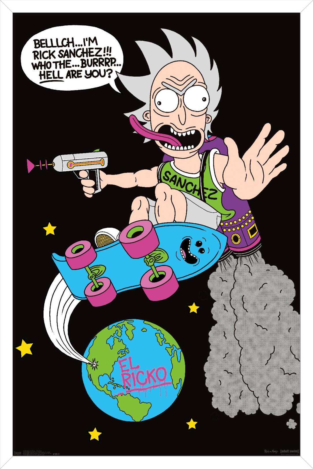 Rick And Morty - Greetings Wall Poster, 14.725" x 22.375", Framed