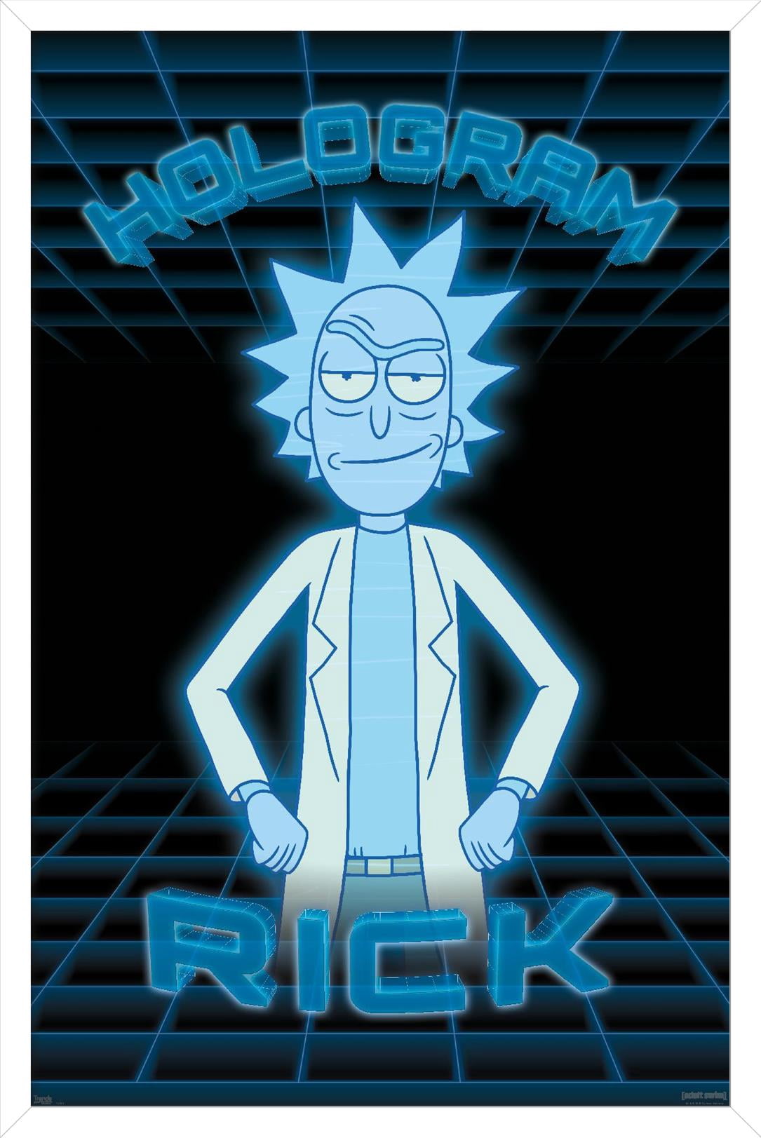 Rick And Morty - Hologram Rick Wall Poster, 22.375" x 34" Framed