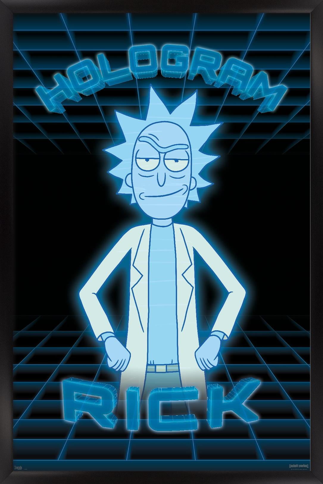 Rick And Morty - Hologram Rick Wall Poster, 22.375" x 34" Framed