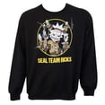 thumbnail image 1 of Rick And Morty Men's Black Seal Team Sweatshirt-XLarge, 1 of 2