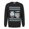 thumbnail image 1 of Rick And Morty Mens Black Christmas Jumper, 1 of 5