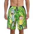 thumbnail image 1 of Rick And Morty Mens Swim Trunks Quick Dry Board Shorts With Mesh Lining, Beach Shorts Swimwear Bathing Suits, 1 of 7