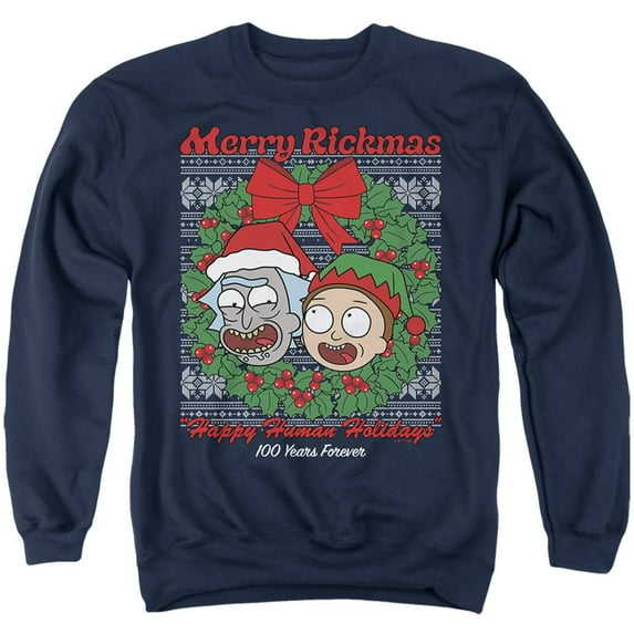 Rick And Morty Merry Rickmas Ugly Christmas Unisex Adult Crewneck Sweatshirt