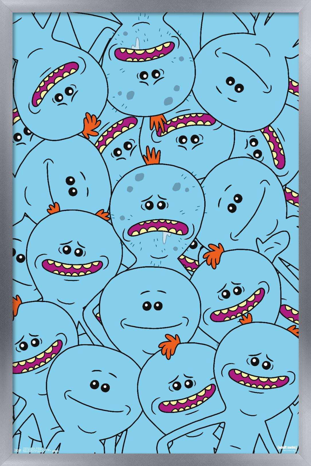 Rick And Morty - Mr. Meeseeks Wall Poster, 14.725" x 22.375", Framed