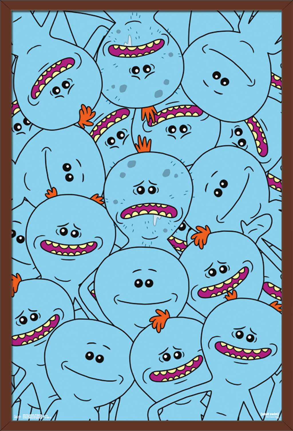 Rick And Morty - Mr. Meeseeks Wall Poster, 22.375" x 34", Framed