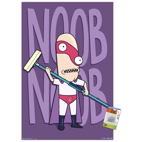 Rick And Morty - Noob Noob Wall Poster with Push Pins, 22.375" x 34"