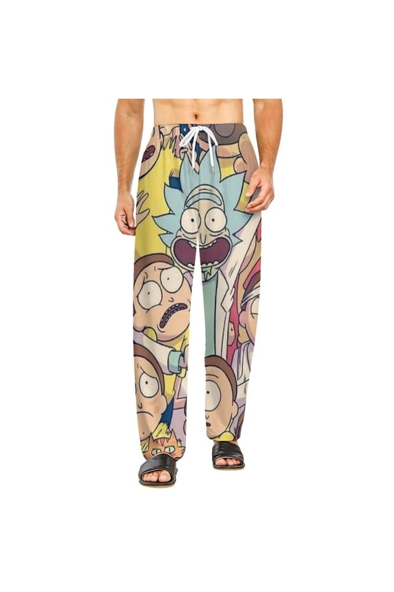 Rick And Morty Pajamas Pants 3D Printing Wide Leg PJ Pant Loungewear Casual Comfy Sleepwear Lounge Pants for Men Women5XL