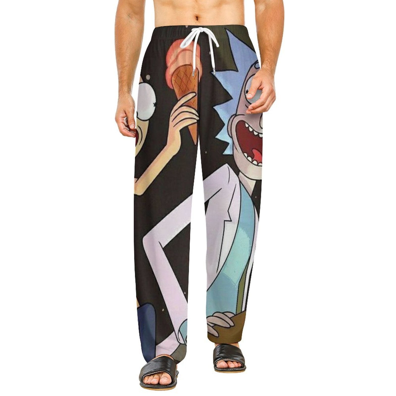 Rick And Morty Pajamas Pants 3D Printing Wide Leg PJ Pant Loungewear ...