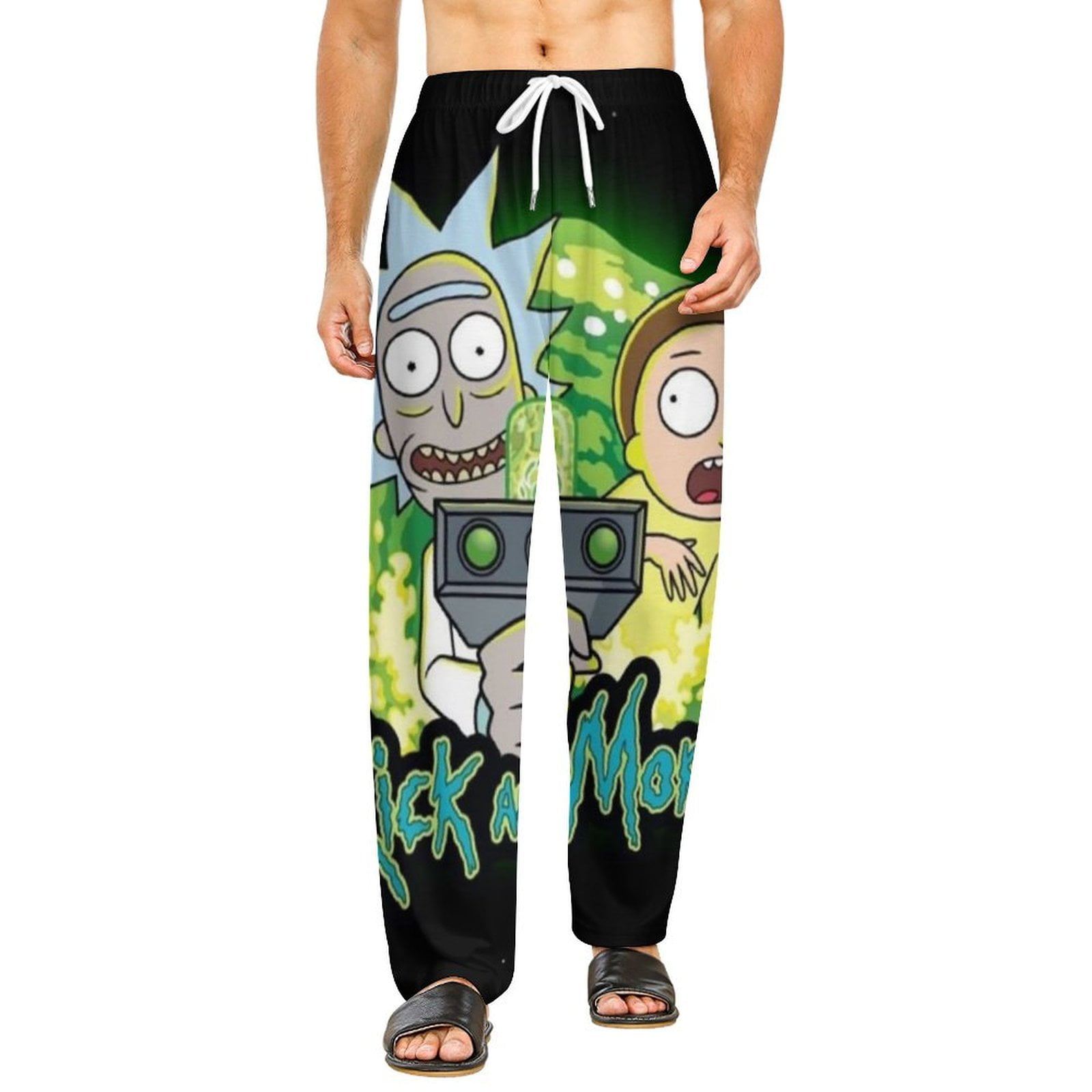 Rick And Morty Pajamas Pants 3D Printing Wide Leg PJ Pant Loungewear ...