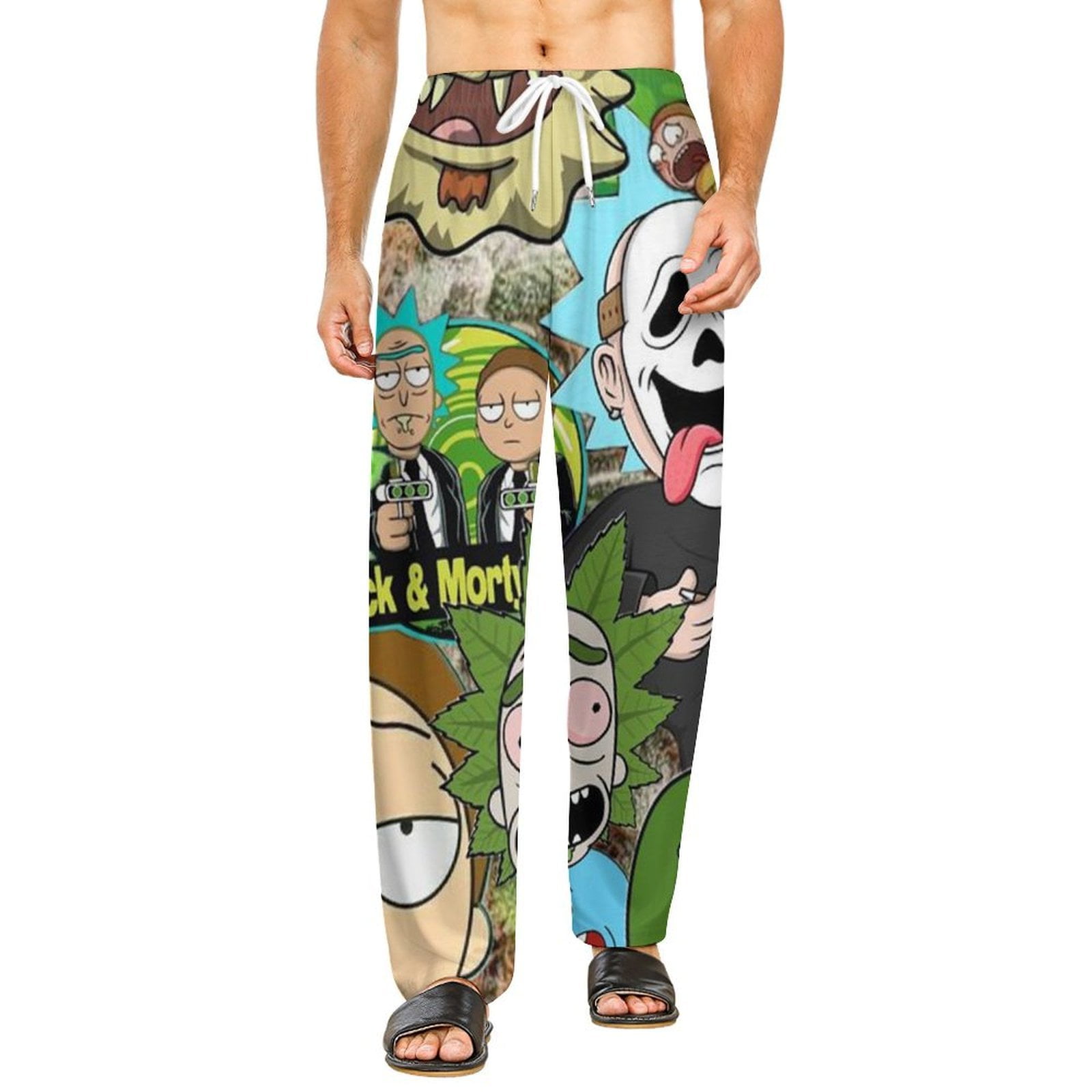 Rick And Morty Pajamas Pants 3D Printing Wide Leg PJ Pant Loungewear ...