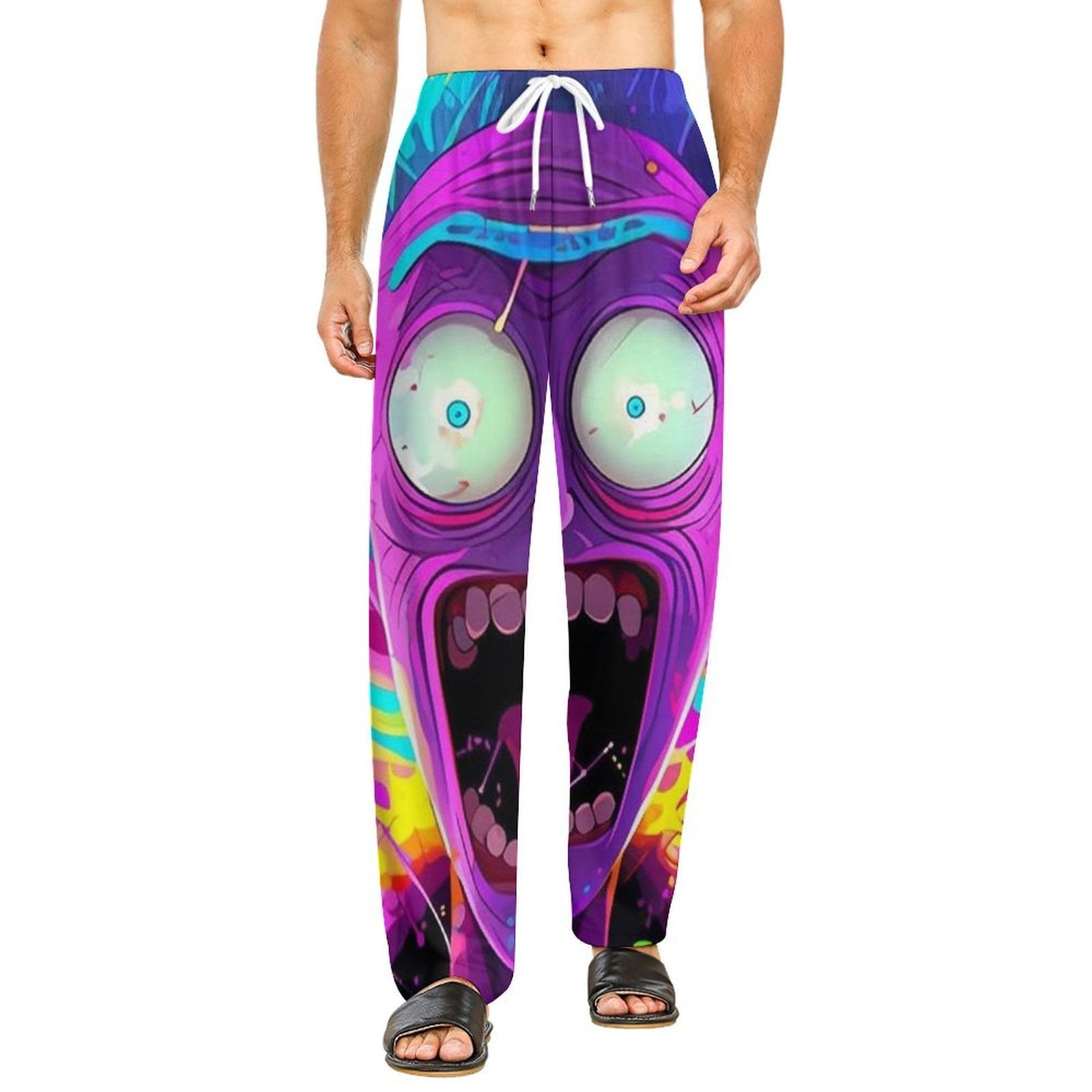 Rick And Morty Pajamas Pants 3D Printing Wide Leg PJ Pant Loungewear ...