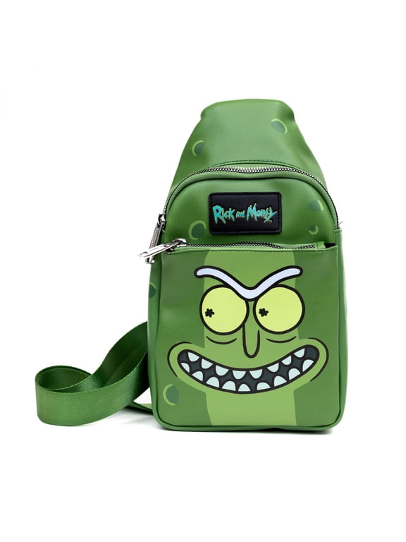 Pickle Rick Grin Crossbody Bag