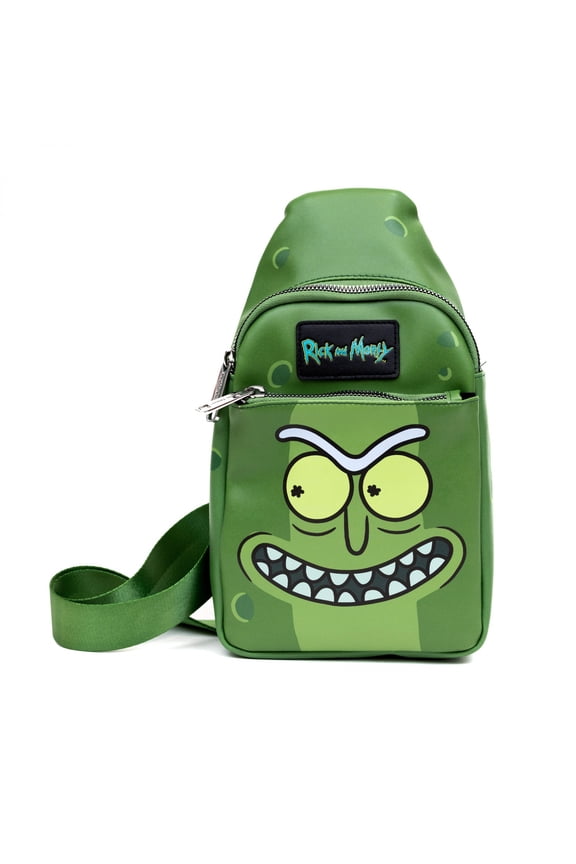 Pickle Rick Grin Crossbody Bag