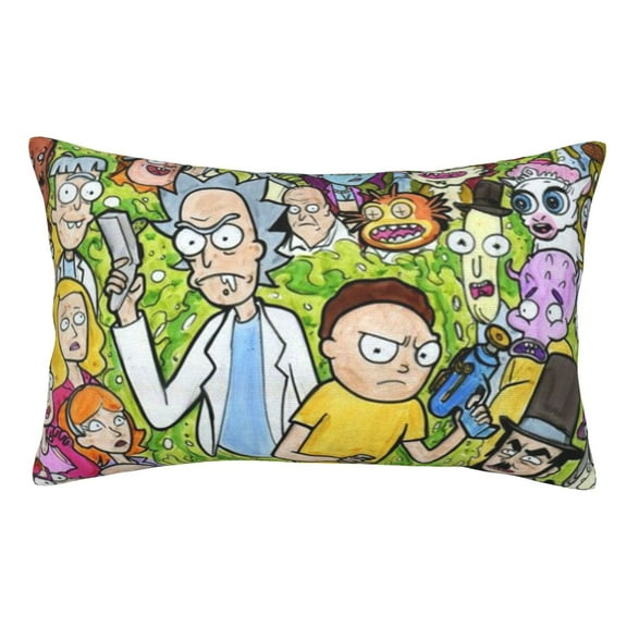 Rick And Morty Pillow Protector Pillow Cases Lightweight Soft Pillowcases Comfortable Pillow Covers 16"X24"