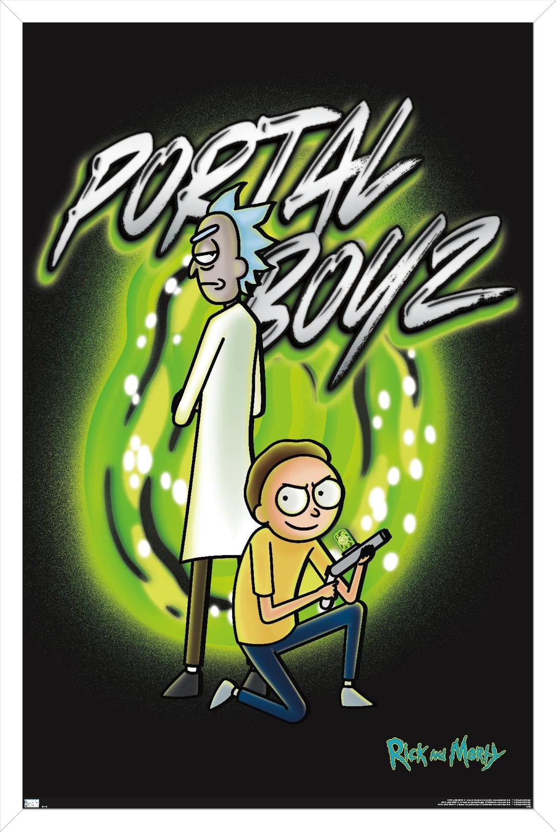 Sticker Mural Rick and Morty Portail, Cartoons