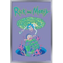 Rick And Morty - Portal Fall Wall Poster, 14.725" x 22.375", Framed