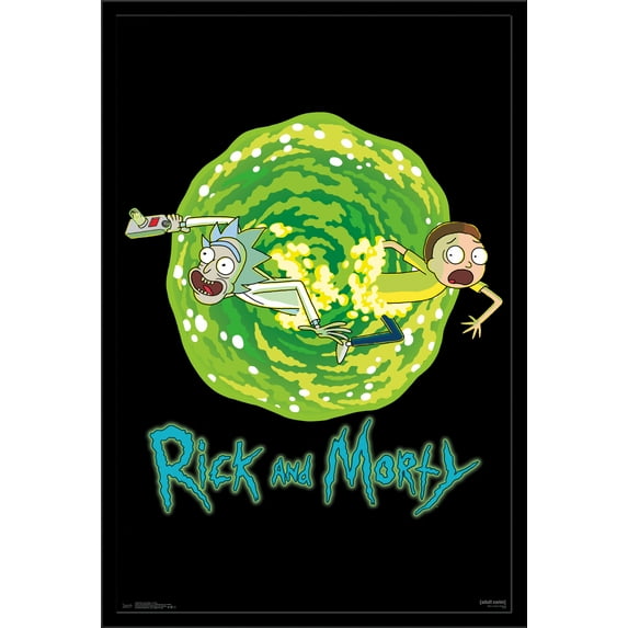 Rick And Morty - Portal Wall Poster, 22.375" x 34", Framed