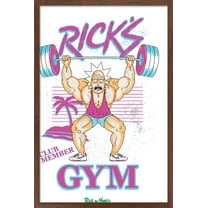 Rick And Morty - Rick's Gym Wall Poster, 14.725" x 22.375", Framed