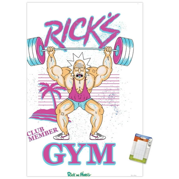 Rick And Morty - Rick's Gym Wall Poster, 14.725" x 22.375"