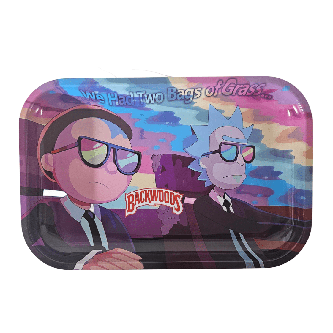 Rick And Morty Rolling Tray - Backwoods We Had Two Bags of Grass