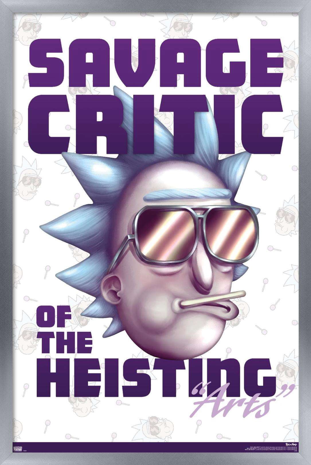 Rick And Morty - Savage Critic Wall Poster, 14.725" x 22.375", Framed