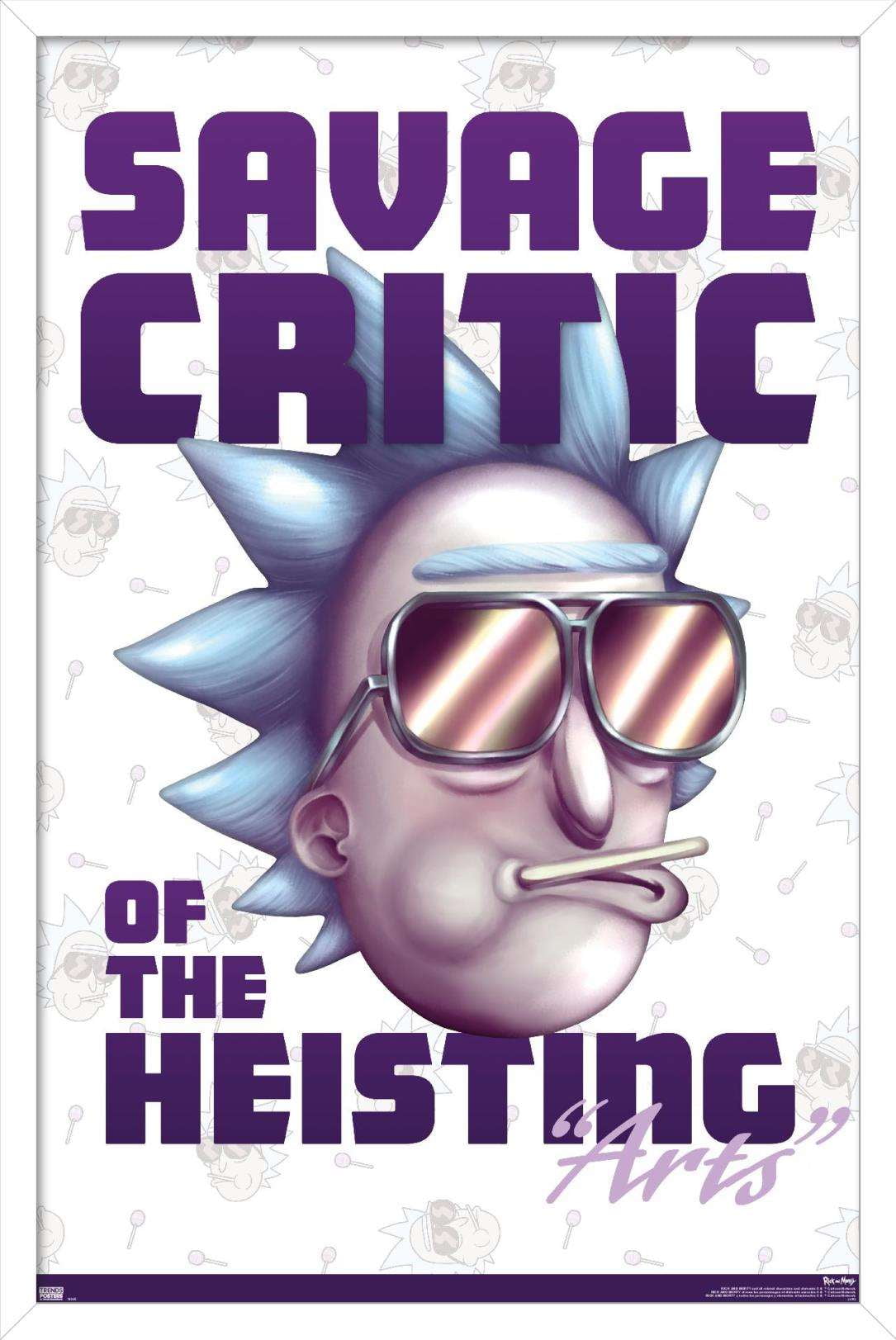 Rick And Morty - Savage Critic Wall Poster, 22.375" x 34", Framed