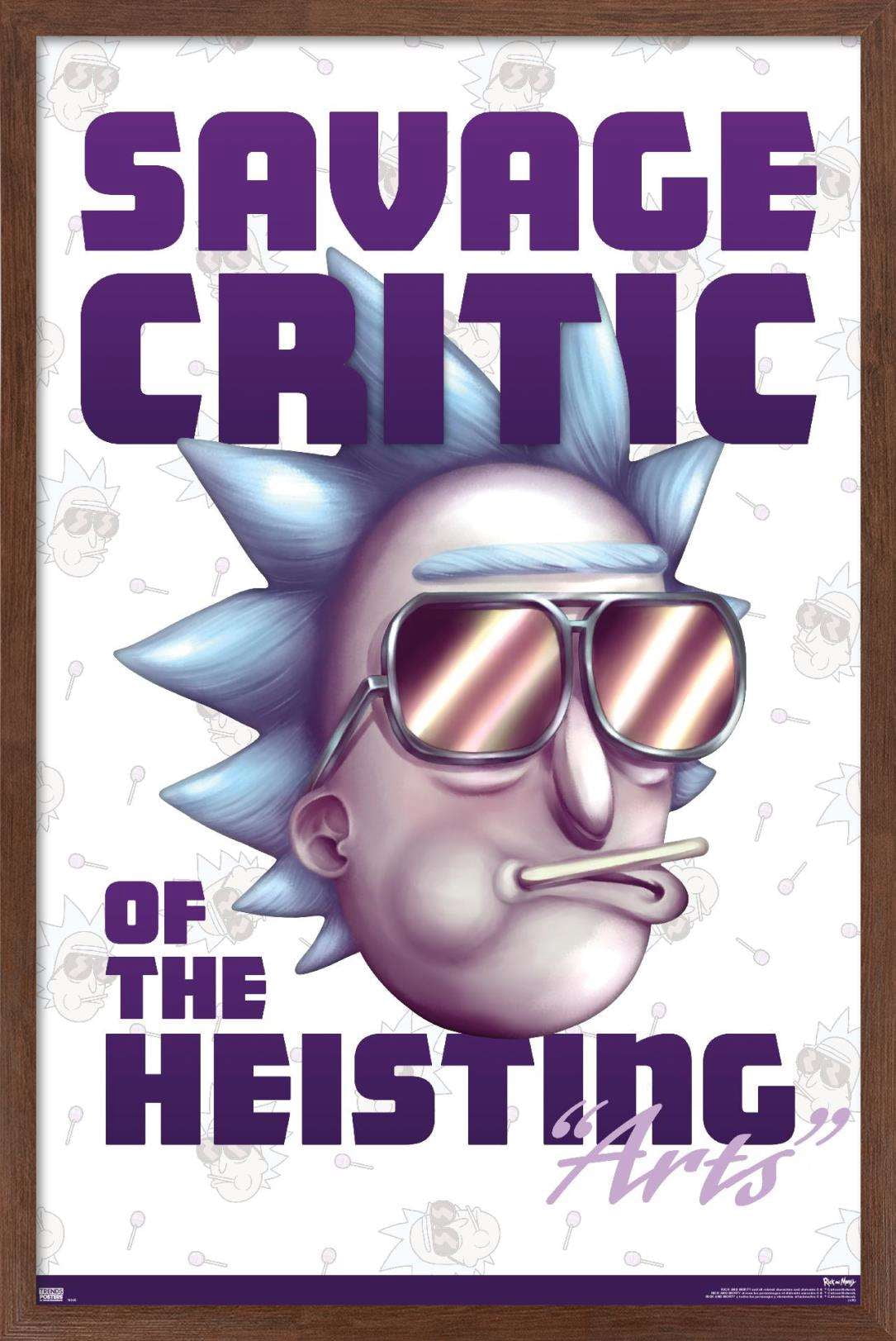 Rick And Morty - Savage Critic Wall Poster, 22.375" x 34", Framed