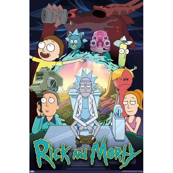 Rick And Morty - Season 4 Group Wall Poster, 22.375" x 34"