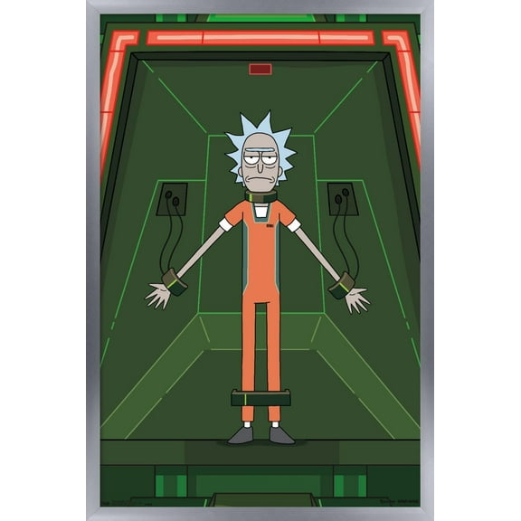 Rick And Morty - Shackled Wall Poster, 14.725" x 22.375", Framed