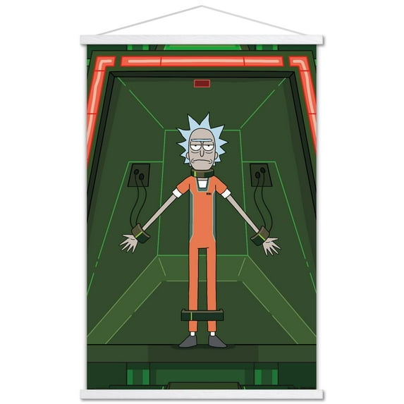 Rick And Morty - Shackled Wall Poster with Wooden Magnetic Frame, 22.375" x 34"