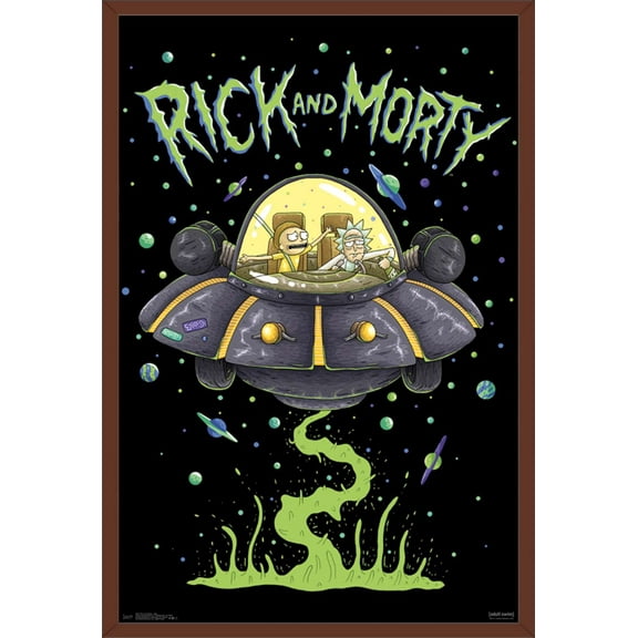 Rick And Morty - Ship Wall Poster, 22.375" x 34", Framed
