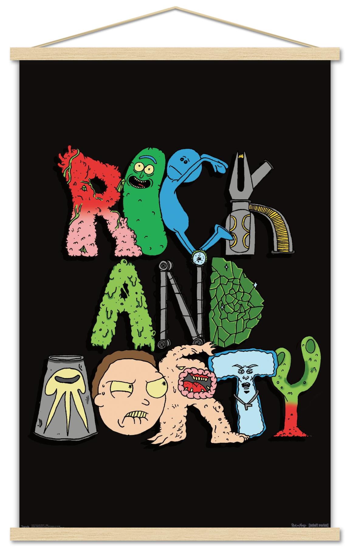 Rick And Morty - Sign Wall Poster with Wooden Magnetic Frame, 22.375" x 34"