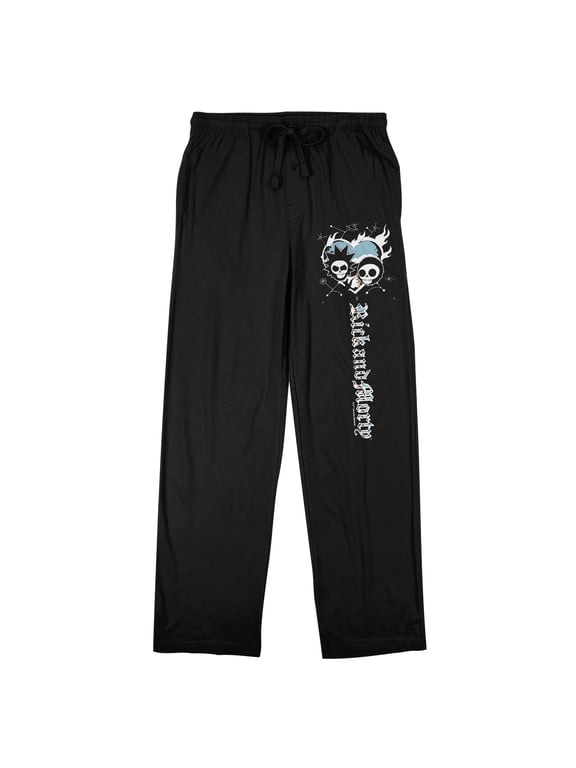 Rick And Morty Skeletons Men's Black Sleep Pajama Pants-XXL