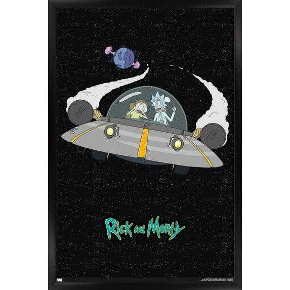 Rick And Morty - Space Wall Poster, 14.725" x 22.375", Framed