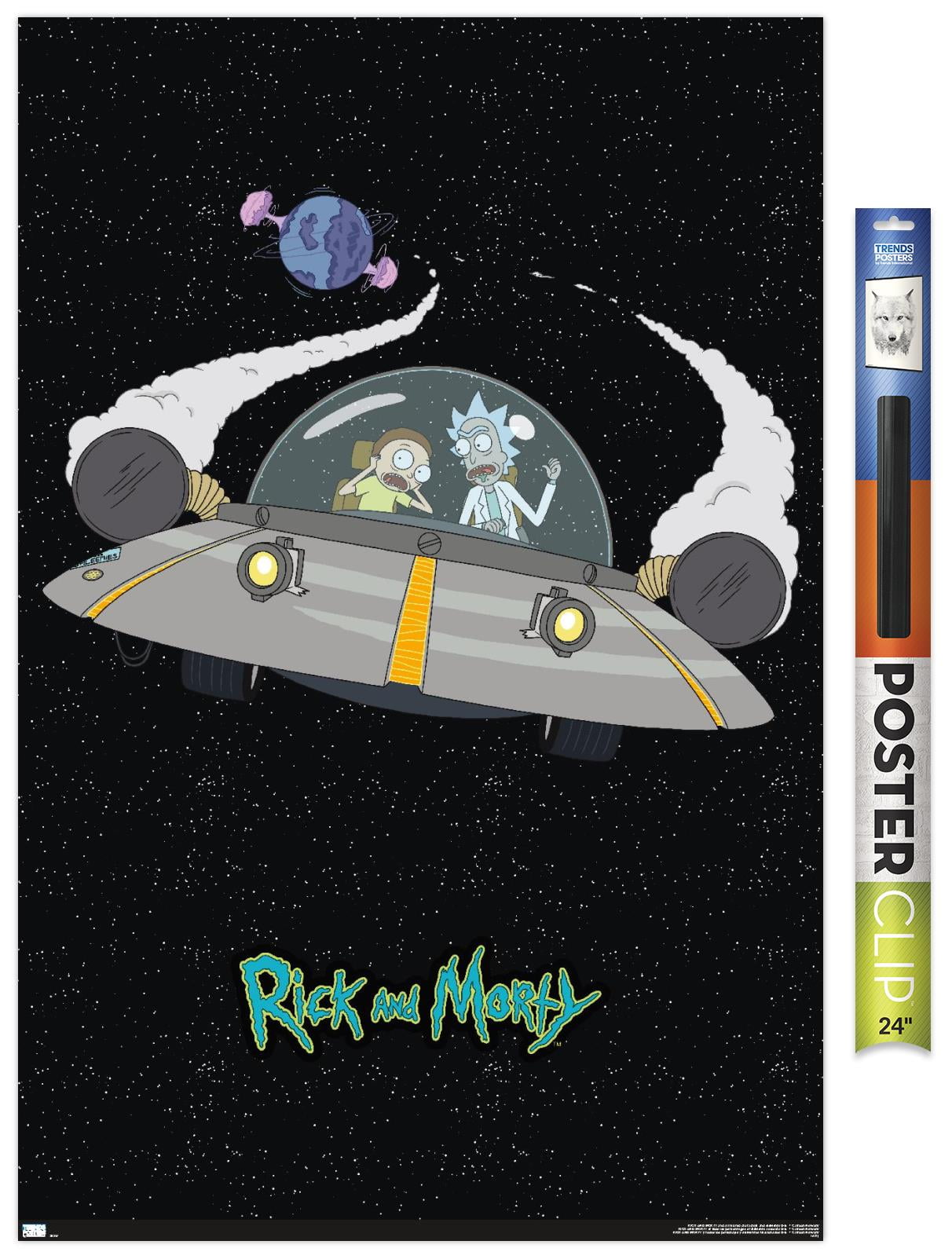  POSTER STOP ONLINE Rick and Morty - TV Show Poster/Print (UFO -  I Want to Believe) (Size 24 x 36) : Office Products