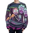 thumbnail image 1 of Rick And Morty Sweater Long Sleeve Round Neck Pullover Jumper Fall Winter Clothes Print Tops Blouse 3XL, 1 of 6