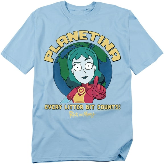 Rick And Morty T-Shirt Planetina Litter Bit Counts Unisex Graphic Tee for Men & Women
