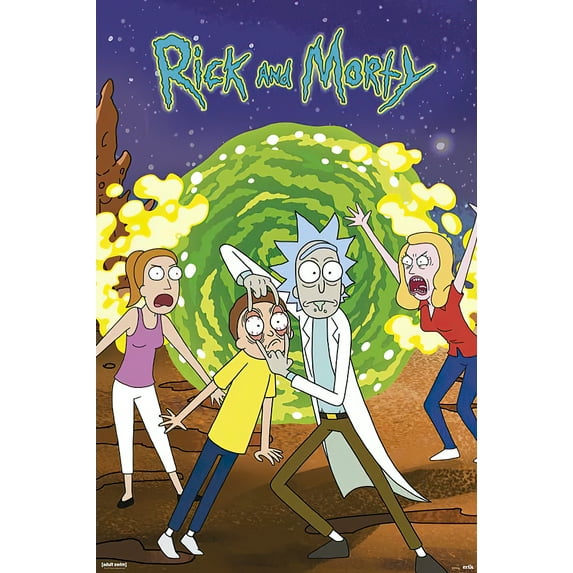 Rick And Morty - TV Show Poster / Print (Portal - Style 2 - With Girls)