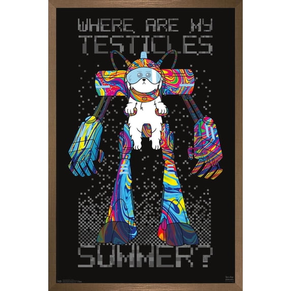 Rick And Morty - Testicles Wall Poster, 14.725" x 22.375", Framed