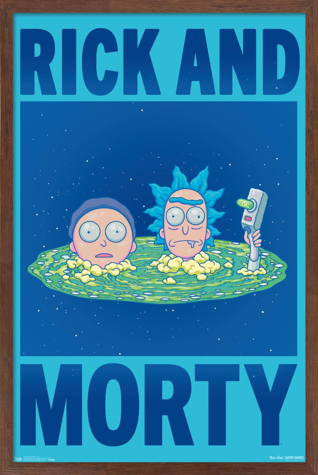 Rick And Morty - Title Wall Poster, 14.725" x 22.375", Framed